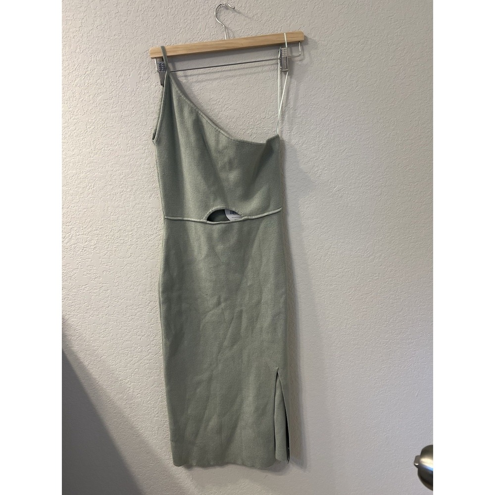 Petal + Pup Stassie Sage Knit Midi Dress - Size 10